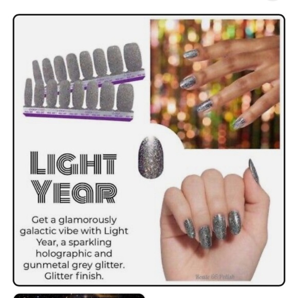 NWT Colorstreet nail strips set of 2 Deepwater navy sparkle Lightyear glitter - Picture 2 of 6